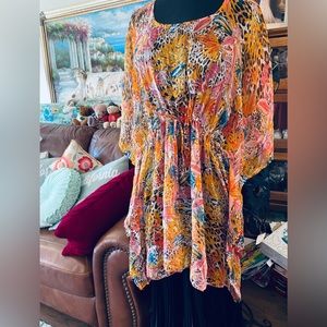 Leopard Tropical beach cover up